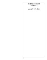 Third Sunday of Lent 2025