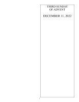 Third Sunday of Advent 2022