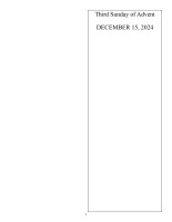 3rd Sunday of Advent 2024