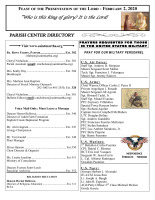 Presentation of the Lord Sunday 2020