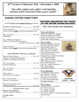 22nd Sunday in Ordinary Time